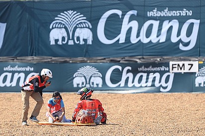 Fuerte accidente de Lorenzo en Buriram