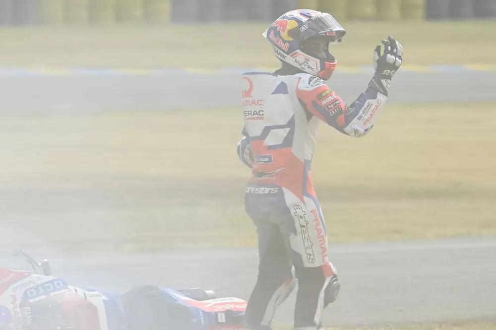Jorge Martin, Pramac Racing after his crash