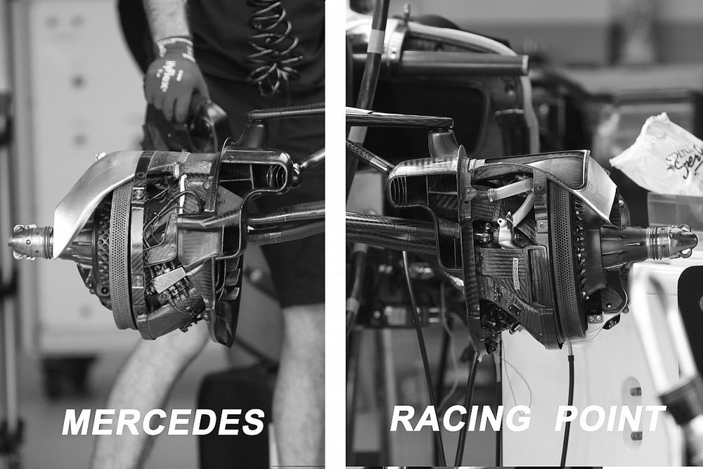 Comparación de los mercedes de Mercedes-AMG F1 vs Racing Point