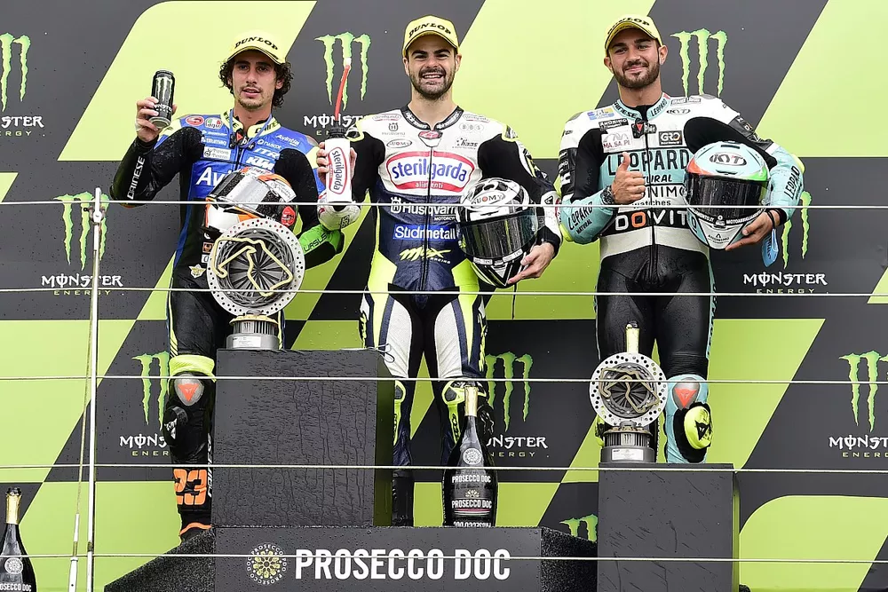 Podio: Romano Fenati, Max Racing Team, Niccolo Antonelli, Reale Avintia Moto3, Dennis Foggia, Leopard Racing