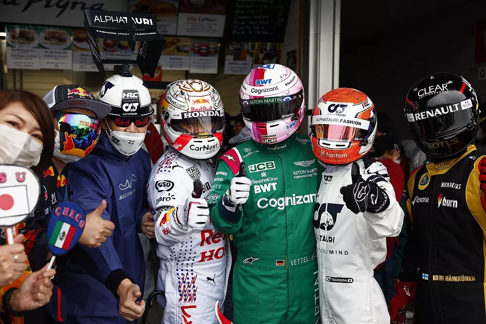 Fans dressed as drivers