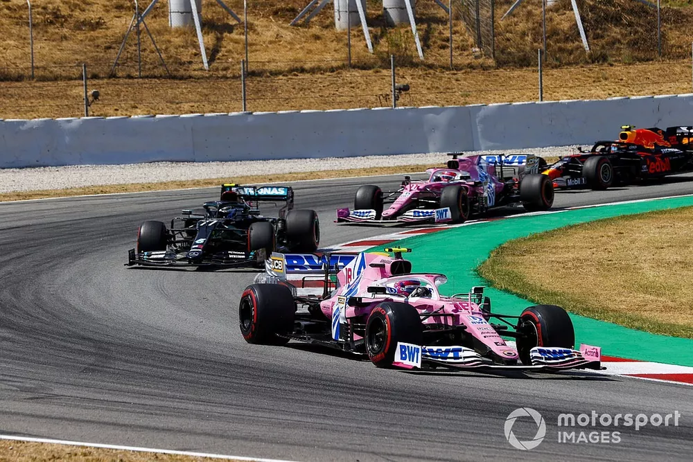 Lance Stroll, Racing Point RP20, Valtteri Bottas, Mercedes F1 W11 EQ Performance, Sergio P&eacute;rez, Racing Point RP20, Alex Albon, Red Bull Racing RB16