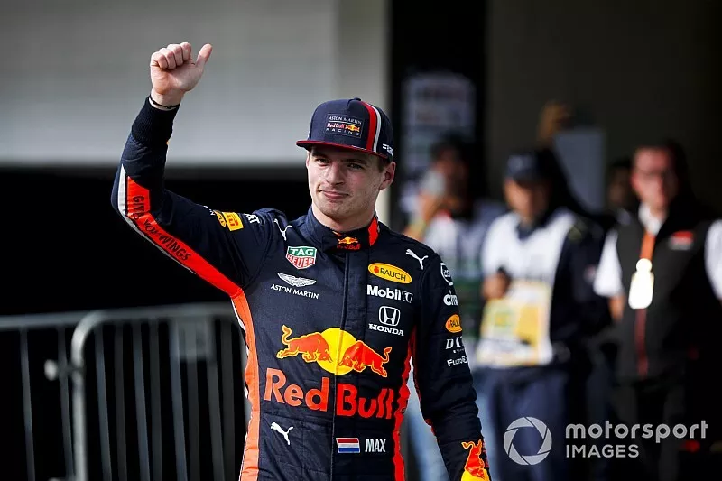Polesitter Max Verstappen, Red Bull Racing viert feest