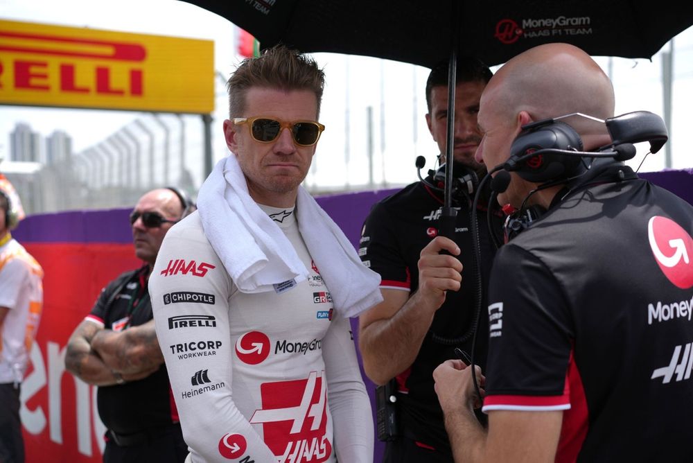 Nico Hulkenberg, Haas F1 Team, on the grid 