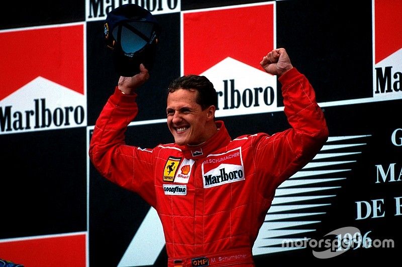 Podio: Ganador de la carrera Michael Schumacher, Ferrari F310
