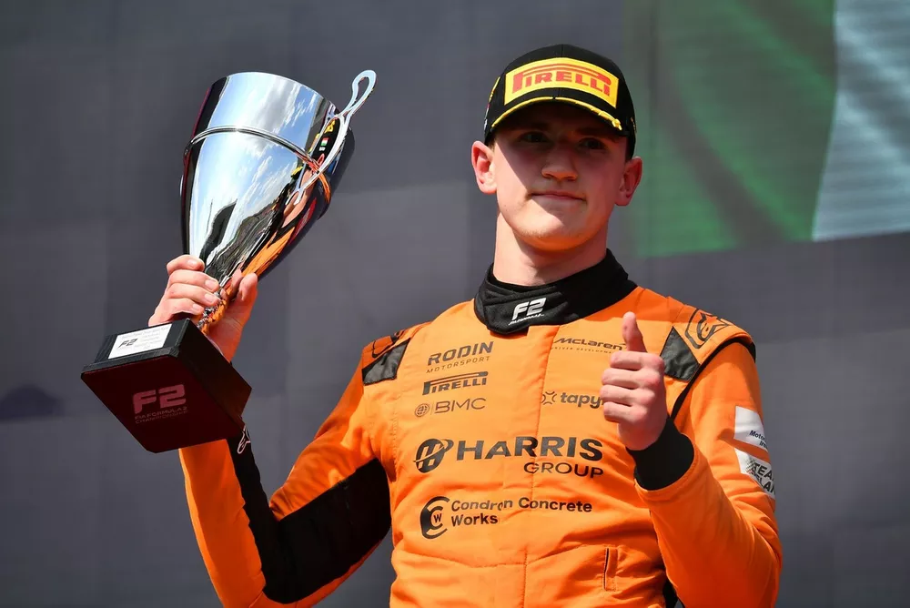 Podium: second placed Alex Dunne, Rodin Motorsport