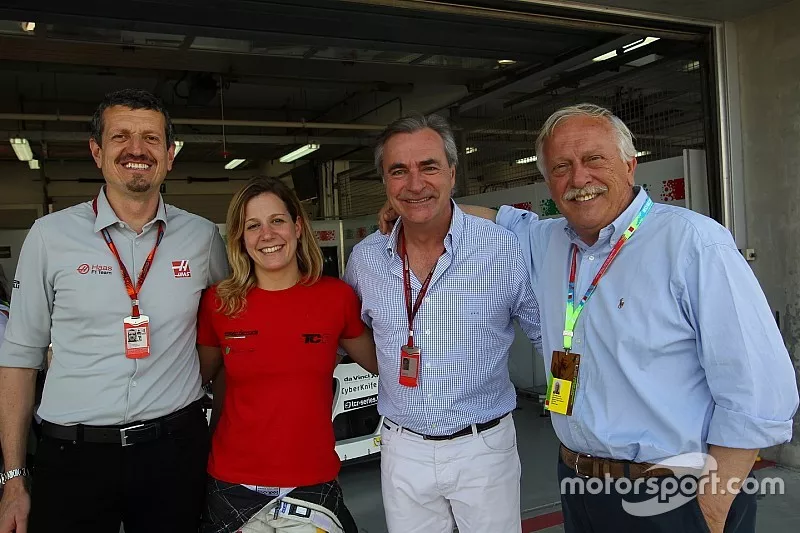 Guenther Steiner, Haas F1 Team Principal; Michela Cerruti, Alfa Romeo Giulietta TCR, Mulsanne Racing