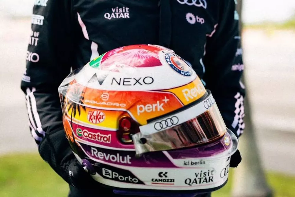 Capacete de Gabriel Bortoleto para o GP de Miami