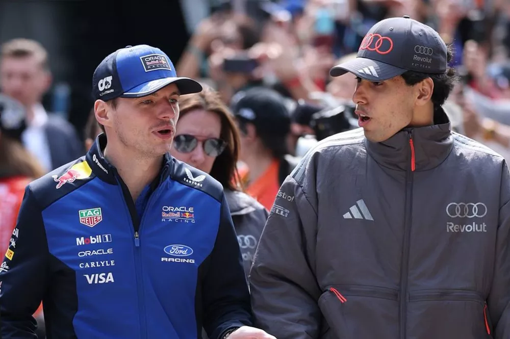 Max Verstappen, Red Bull Racing, Gabriel Bortoleto, Audi F1 Team, Sergio Perez, Cadillac Racing