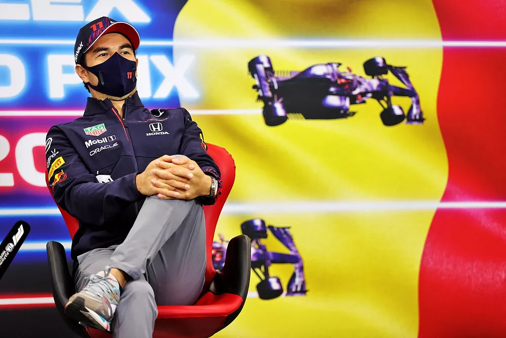 Sergio Perez, Red Bull Racing, en conf&eacute;rence de presse