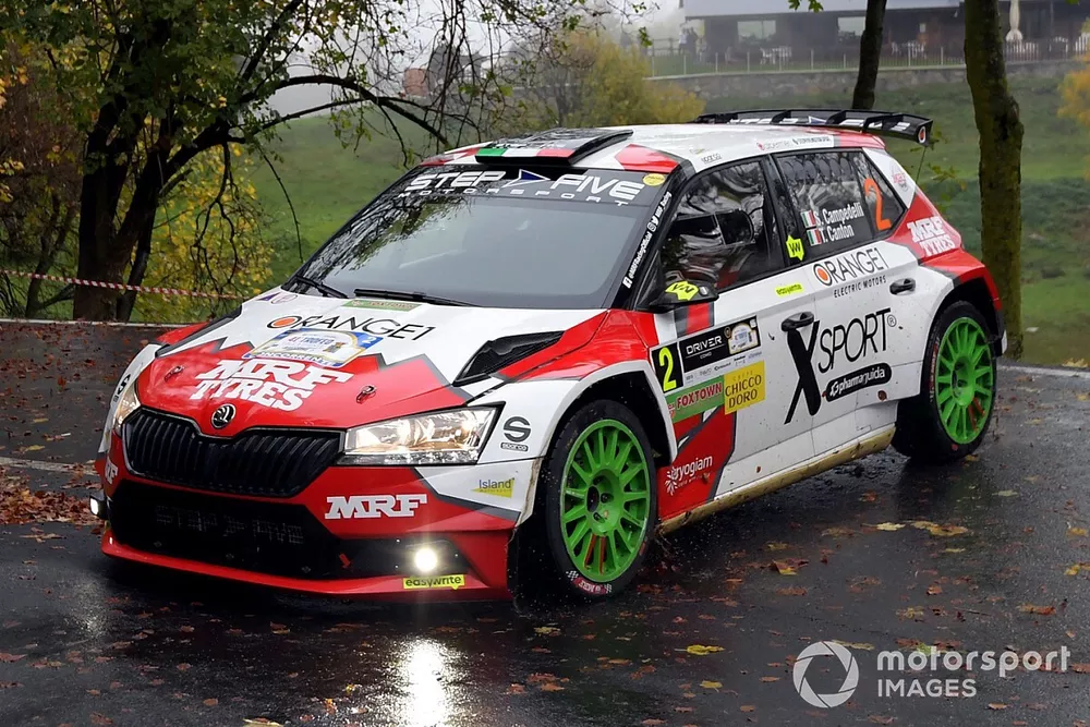 Simone Campedelli e Tania Canton, Team MRF Tyres, Skoda Fabia Rally2 Evo