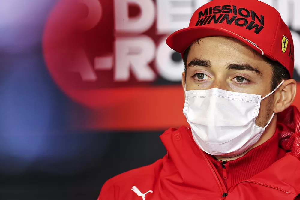 Charles Leclerc, Ferrari in the Press Conference