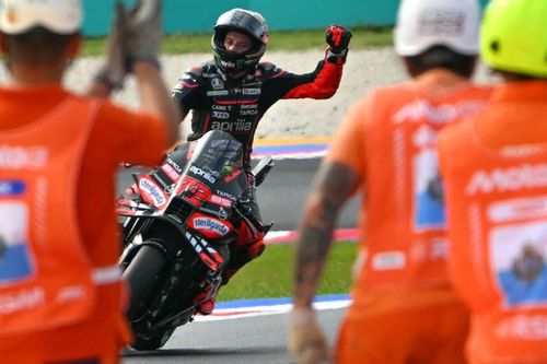 Marco Bezzecchi reveals story behind bizarre wooden leg celebration at Misano