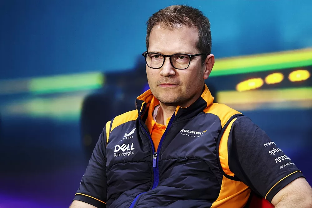 Andreas Seidl, director del equipo McLaren, en la conferencia de prensa de los directores de equipo