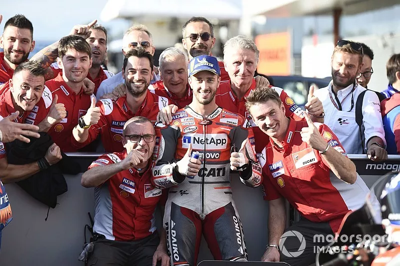 Pole sitter Andrea Dovizioso, Ducati Team