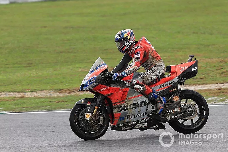 La chute d'Andrea Dovizioso, Ducati Team 