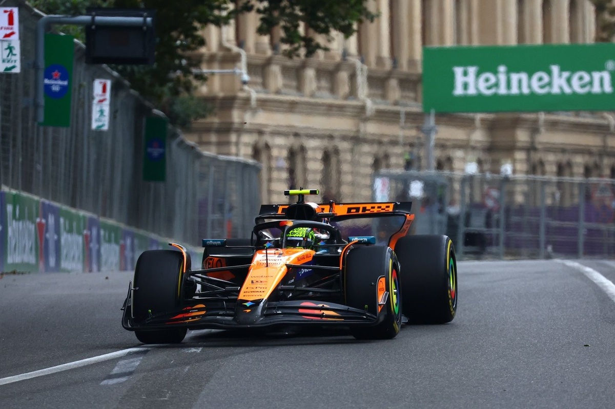 1/2 ステアリング マクラーレン F1 MCL ノリス ピアストリ 2023 ノリス「ポールまで0.2秒！ ホームですごい結果を出せた