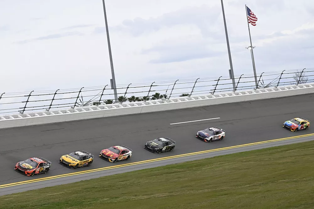 Martin Truex Jr., Joe Gibbs Racing, Toyota Camry Bass Pro Shops, Christopher Bell, Joe Gibbs Racing, Toyota Camry DeWalt, Bubba Wallace, 23XI Racing, Toyota Camry McDonald's, Kurt Busch, 23XI Racing, Toyota Camry Monster Energy, Denny Hamlin, Joe Gibbs Racing, Toyota Camry FedEx Express, Kyle Busch, Joe Gibbs Racing, Toyota Camry M&M's