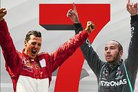 Los n&uacute;meros de los t&iacute;tulos de Schumacher y Hamilton, frente a frente