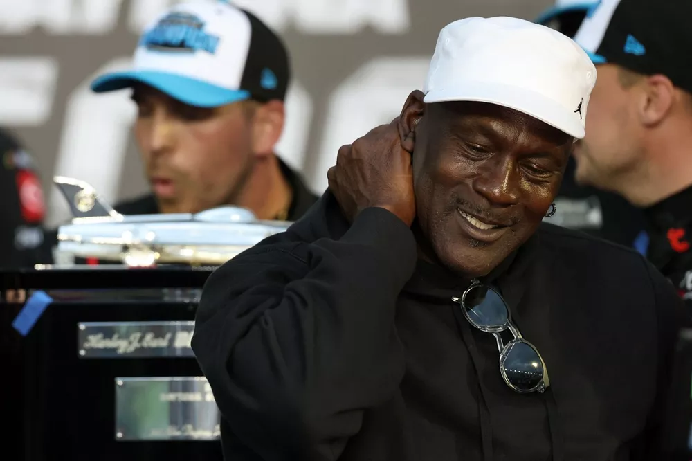 Michael Jordan in Victory Lane