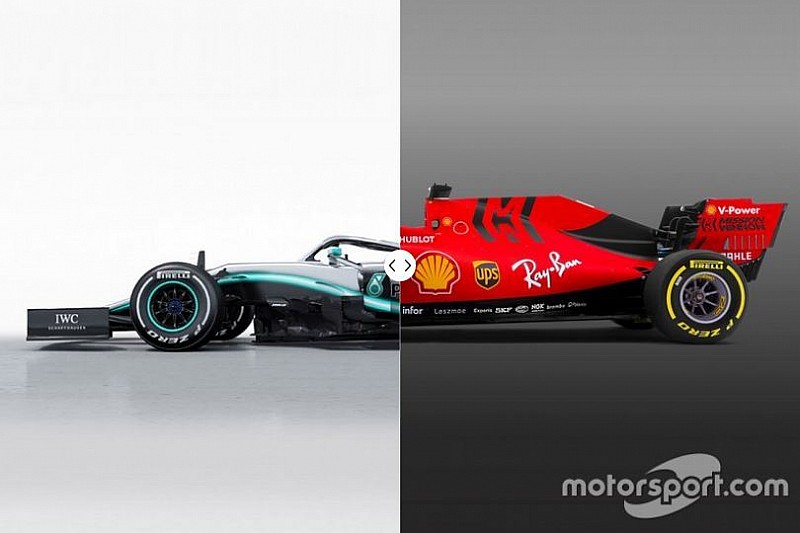 La comparación visual de los tres coches llamados a la gloria de la F1