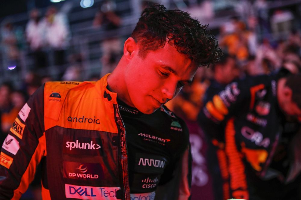 Lando Norris, McLaren, 3ª posición, en Parc Ferme