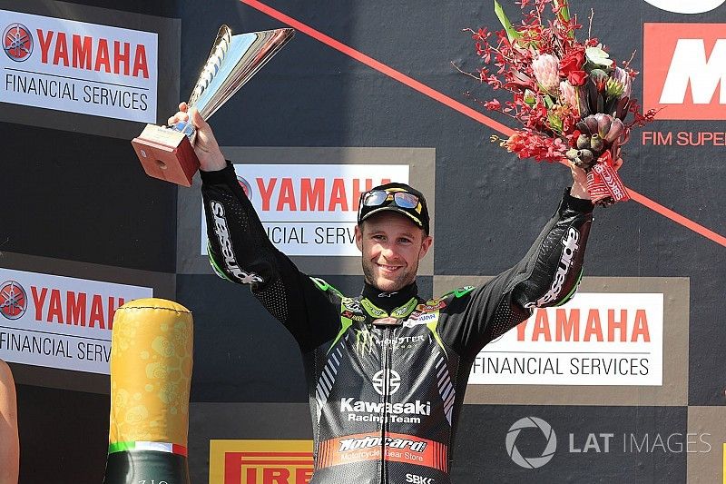 Podium: segundo, Jonathan Rea, Kawasaki Racing