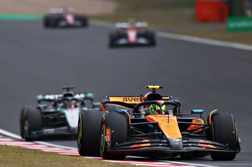 Lando Norris, McLaren, George Russell, Mercedes