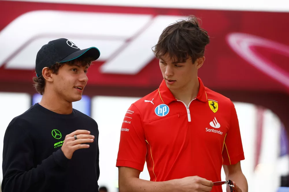 Oliver Bearman, Reserve Driver, Ferrari and Haas F1 Team, Andrea Kimi Antonelli, Reserve Driver, Mercedes-AMG F1 Team
