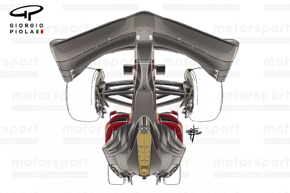 Ferrari F1-75, bottom view