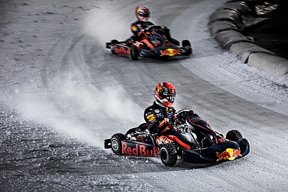 Photos - Verstappen et Gasly s'affrontent en kart sur glace