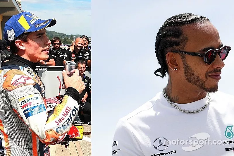 Marc M&aacute;rquez e Lewis Hamilton