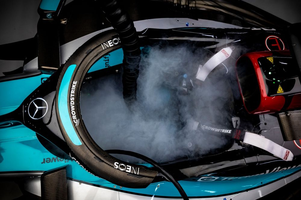 Cooling in the cockpit of the Mercedes F1 W15