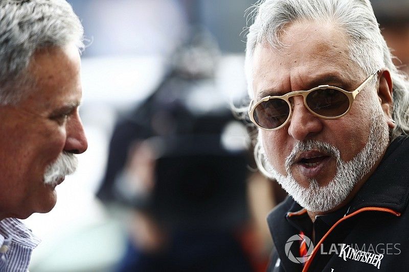 Chase Carey, Presidente Formula One, Vijay Mallya due&ntilde;o de Sahara Force India