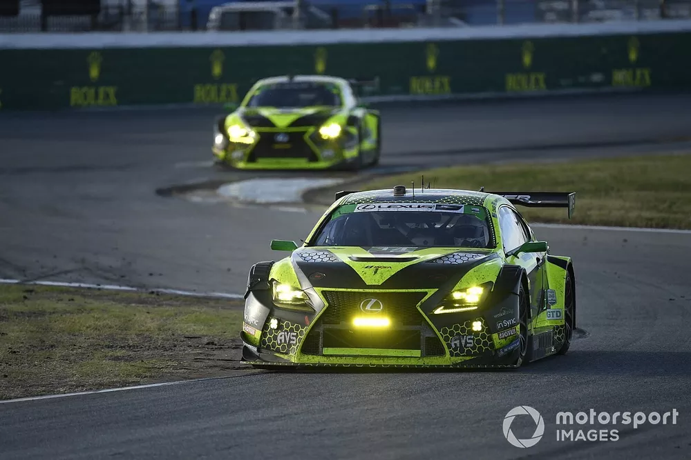 #14 AIM Vasser Sullivan Lexus RC-F GT3, GTD: Parker Chase, Jack Hawksworth, Michael De Quesada, Kyle Busch, #12 AIM Vasser Sullivan Lexus RC-F GT3, GTD: Frankie Montecalvo, Townsend Bell, Shane van Gisbergen, Aaron Telitz