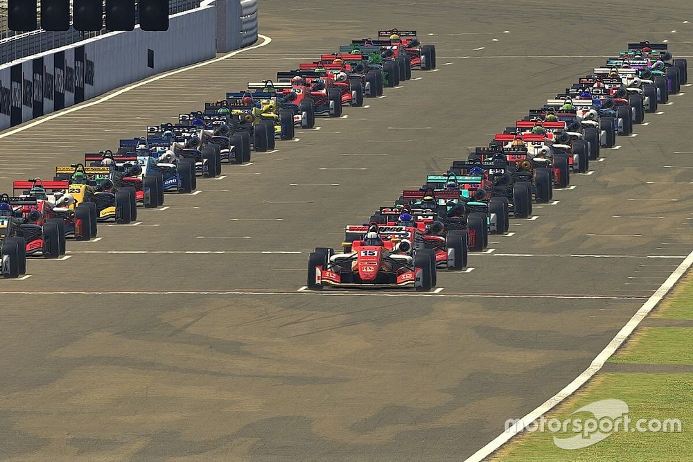 Erick Goldner no Desafio Virtual das Estrelas: na frente do grid em Suzuka