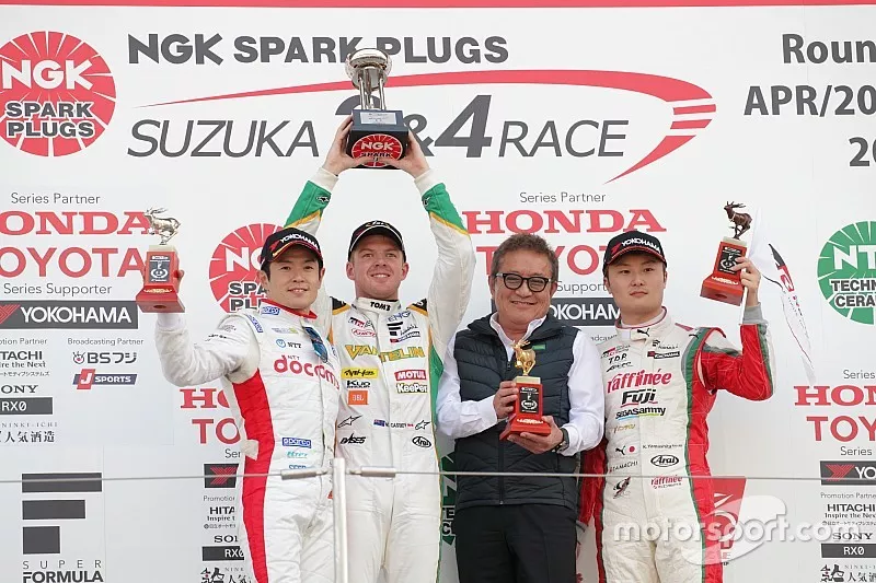 ニック・キャシディ（VANTELIN TEAM TOM’S）、山本尚貴（DOCOMO TEAM DANDELION RACING）、山下健太（KONDO RACING）