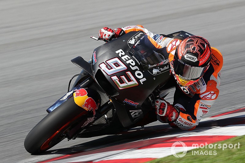 Test MotoGP Sepang, Giorno 1, Ore 14: Marquez detta il ritmo anche se non è al 100%