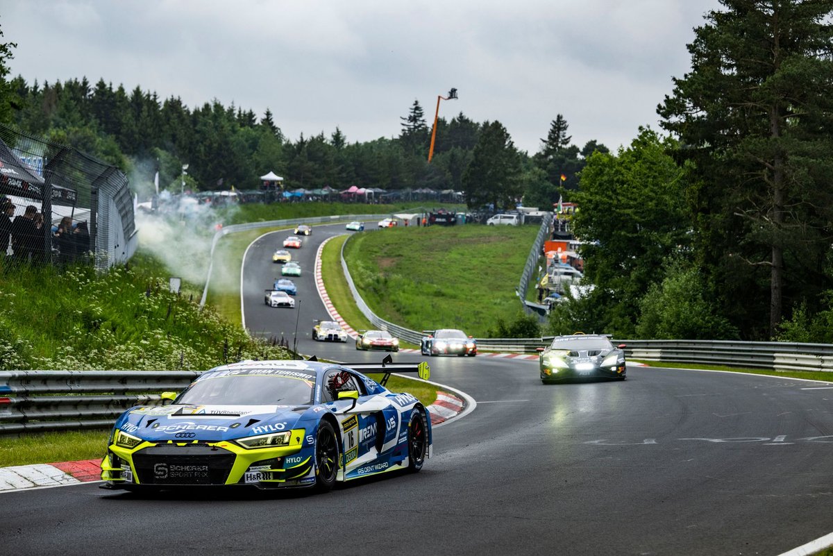 Nurburgring 24 Hours Scherer Sport PHX Audi wins after 14hour stoppage