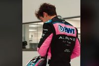 La primera vez de Colapinto con el mono y el casco de Alpine F1