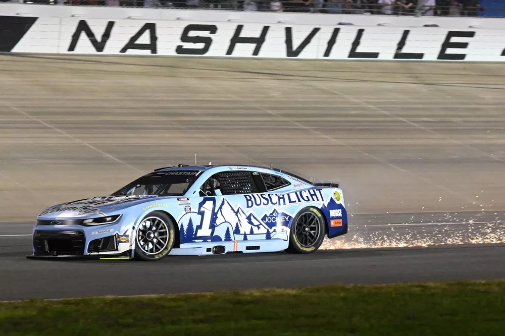Ross Chastain damage, No. 1 Trackhouse Racing Chevrolet