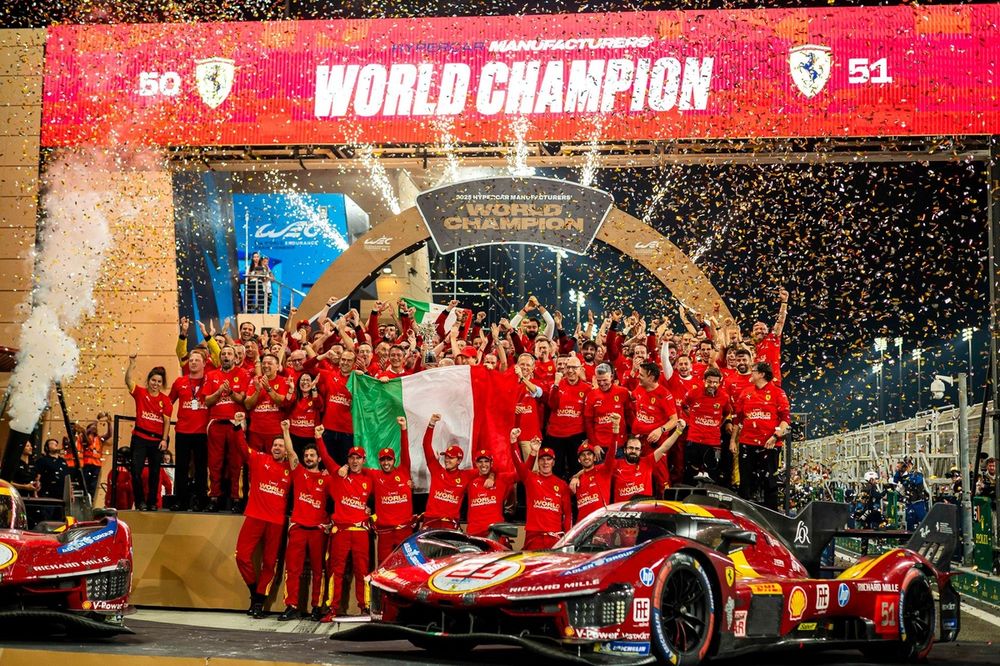  Ferrari AF Corse team members celebration