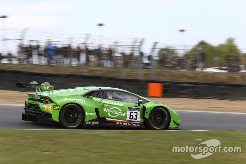 #63 GRT Grasser Racing Team Lamborghini Huracan GT3: Christian Engelhart, Mirko Bortolotti