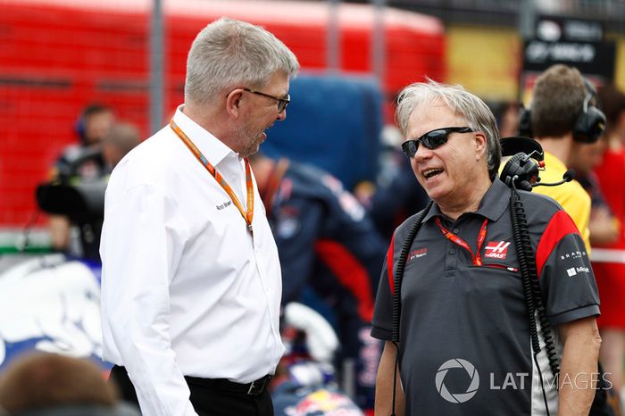 Ross Brawn, Managing Director of Motorsports, FOM, Gene Haas, Team Owner, Haas F1 Team