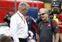 Ross Brawn, Managing Director of Motorsports, FOM, Gene Haas, Team Owner, Haas F1 Team