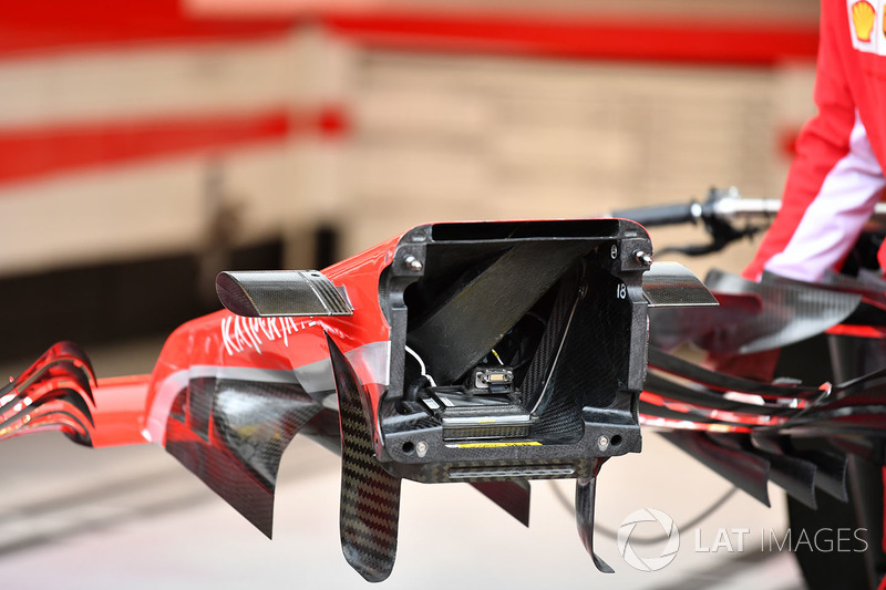 Detalle de la nariz del Ferrari SF71H