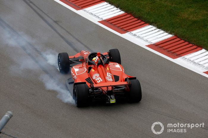 Benjamin Pedersen, A.J. Foyt Enterprises Chevrolet, accidente