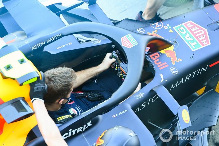 El cockpit del Red Bull Racing RB16 
