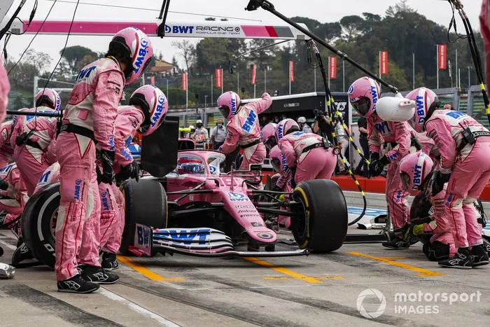 Lance Stroll, Racing Point RP20 con el alerón roto