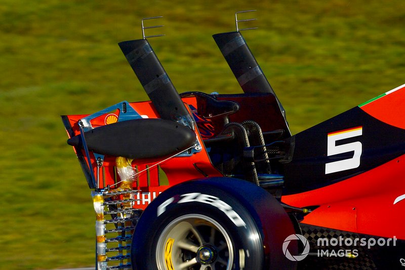 Sebastian Vettel, Ferrari SF90, avec des équipements de mesure